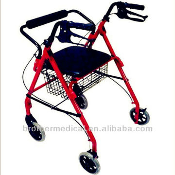 Silla de transporte Rollator 4 ruedas movilidad Rollator para personas mayores y personas discapacitadas